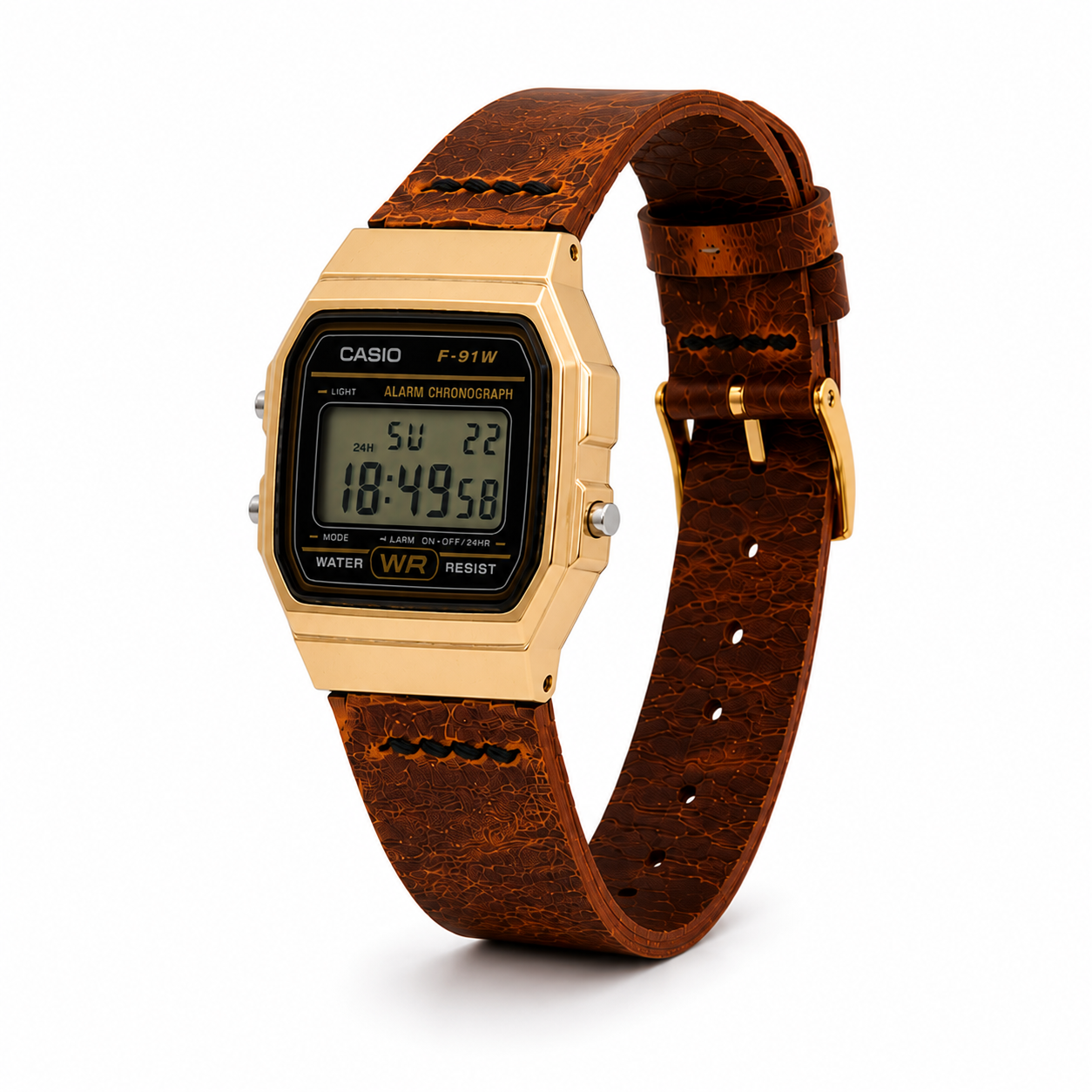 Casio Deri Kordon ile Özelleştirilmiş F91 W by İONwatches