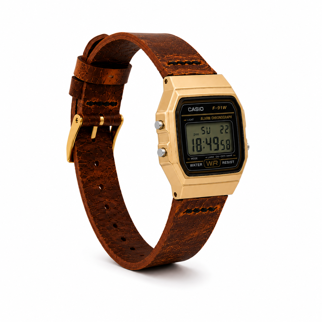 Casio Deri Kordon ile Özelleştirilmiş F91 W by İONwatches