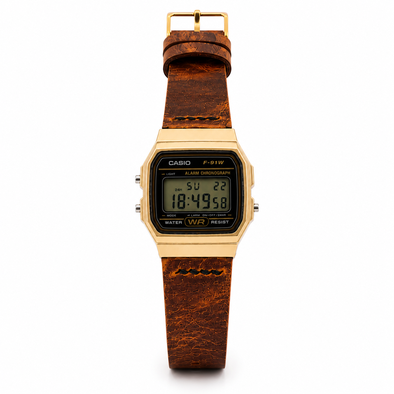 Casio Deri Kordon ile Özelleştirilmiş F91 W by İONwatches