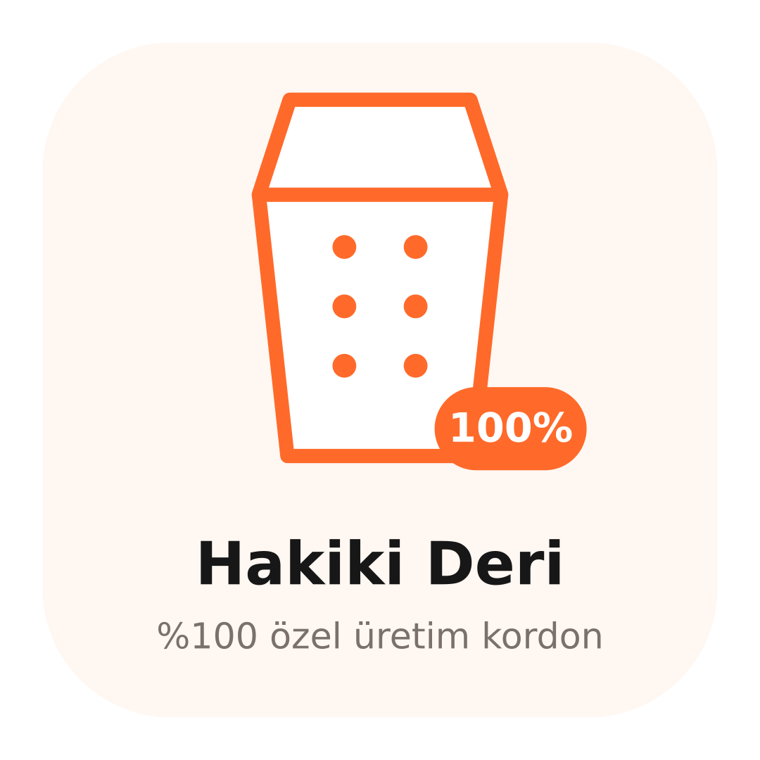 %100 hakiki deri özel üretim kordon